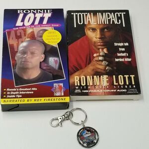 Vintage Ronnie Lott VHS Total Impact Audio Cassette Master Impact Key Ring Lot 3